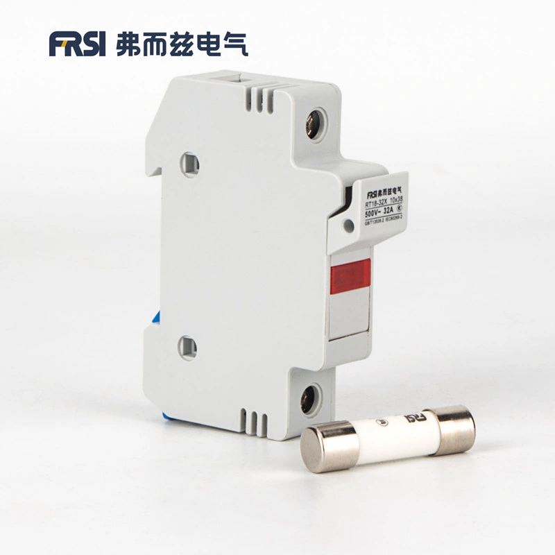 Rt18-32 Low Voltage 10*38 Porcelain DIN Rail Fuse Holder