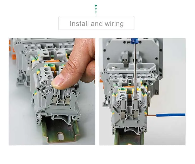 UK3N HESI Din Rail Screw Fuse Terminal Block