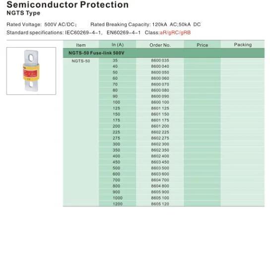 Semicoductor Protection Ngta Ceramic Fuse Link Copper Fuse Wire